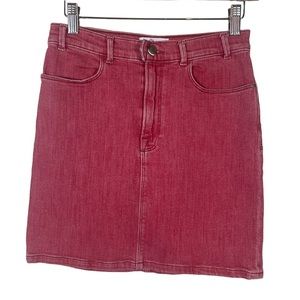 💛💛 4/$25 Frame Denim Le Color Crimsom/ Red Denim Mini Skirt/ sz 27